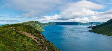 Вид на Курильские острова Курильские острова летом