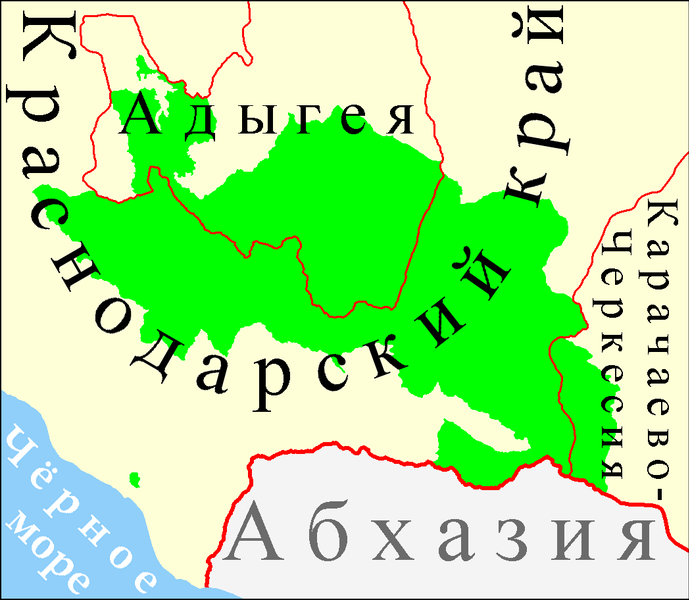 Территория Кавказского государственного природного биосферного заповедника